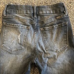 KanCan Women's Faded Black Cropped Jeans